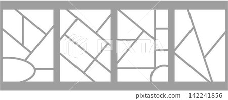 Set of templates minimalistic geometric photo frames. Mood board or photo image layout. Simple trendy geometric design Set of templates minimalistic geometric photo frames. Mood board or photo image layout. Simple trendy geometric design 142241856