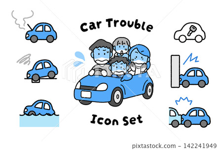 汽車故障/事故圖示集 | 故障、保險、駕駛 汽車故障/事故圖示集 | 故障、保險、駕駛 142241949