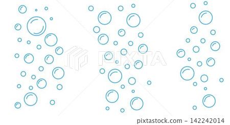 Air bubbles outline element signs. water bubbles icon, gas balloons, water doodle flat vector, for patterns, card Air bubbles outline element signs. water bubbles icon, gas balloons, water doodle flat vector, for patterns, card 142242014