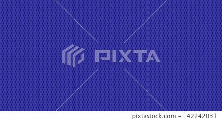 Sports blue jersey texture background. Seamless mesh fabric pattern with small perforated holes and subtle shadows. Realistic vector illustration for athletic wear, activewear, uniform design mockups Sports blue jersey texture background. Seamless mesh fabric pattern with small perforated holes and subtle shadows. Realistic vector illustration for athletic wear, activewear, uniform design mockups 142242031