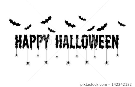 Happy Halloween Text Banner Happy Halloween Text Banner 142242182