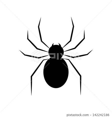Silhouette of black spider Silhouette of black spider 142242186