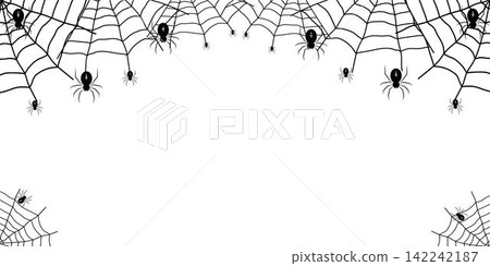 Spider and cobweb background Spider and cobweb background 142242187