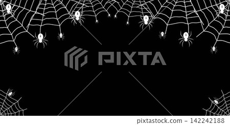 Spider and cobweb background Spider and cobweb background 142242188