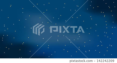 vector background of starry night sky. Soft blend Celestial starry sky of colors with shimmering white stars scattered. For banner, card, print, frame, template vector background of starry night sky. Soft blend Celestial starry sky of colors with shimmering white stars scattered. For banner, card, print, frame, template 142242209