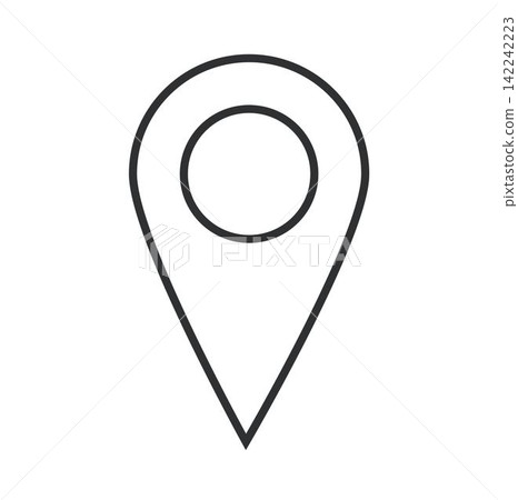 location pin for map vector design isolated on white location pin for map vector design isolated on white 142242223
