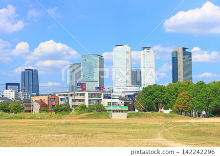 A view of the skyscrapers around Nagoya Station from Yoneno Park in Nagoya City, Aichi Prefecture A view of the skyscrapers around Nagoya Station from Yoneno Park in Nagoya City, Aichi Prefecture 142242296