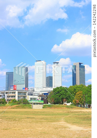 A view of the skyscrapers around Nagoya Station from Yoneno Park in Nagoya City, Aichi Prefecture A view of the skyscrapers around Nagoya Station from Yoneno Park in Nagoya City, Aichi Prefecture 142242298