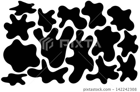 Spalsh liquid frame, black vector wet element with drops, puddle paint isolated. Spalsh liquid frame, black vector wet element with drops, puddle paint isolated. 142242308