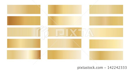Golden champagne gradients set. Metallic gold gradients. Elegant gold gradients collection . gold foil texture .golden colour swatches golden gradient,pattern,template.Set of colors for Golden champagne gradients set. Metallic gold gradients. Elegant gold gradients collection . gold foil texture .golden colour swatches golden gradient,pattern,template.Set of colors for 142242333