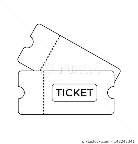 Ticket line art Ticket line art 142242341