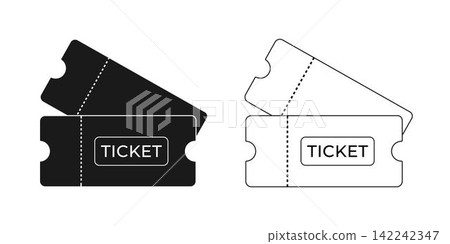 Ticket vector icons set Ticket vector icons set 142242347