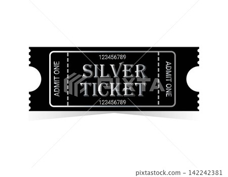 Silver ticket vector illustration Silver ticket vector illustration 142242381