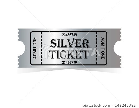 Silver ticket vector illustration Silver ticket vector illustration 142242382