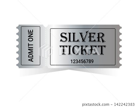 Silver ticket vector illustration 142242383