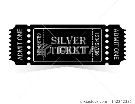 Silver ticket vector illustration 142242385