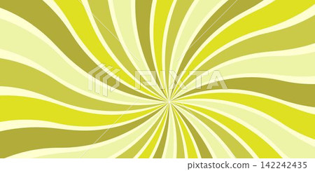 Candy green color sunburst background. Abstract yellow cream sunbeams design wallpaper. Colorful spinning lines for template, banner, poster, flyer. Sweet rotating cartoon swirl or whirlpool. Vector Candy green color sunburst background. Abstract yellow cream sunbeams design wallpaper. Colorful spinning lines for template, banner, poster, flyer. Sweet rotating cartoon swirl or whirlpool. Vector 142242435