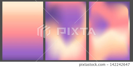 Blur sunset rise wallpaper set, bright smoth color background Blur sunset rise wallpaper set, bright smoth color background 142242647