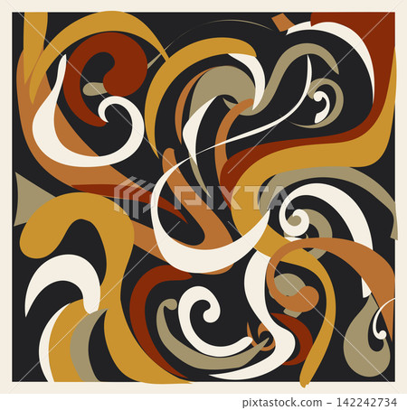 Batik abstract illustration vector flat, maori traditional modern illustration Batik abstract illustration vector flat, maori traditional modern illustration 142242734