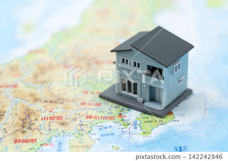 關東地區地圖及住宅模型 關東地區地圖及住宅模型 142242846