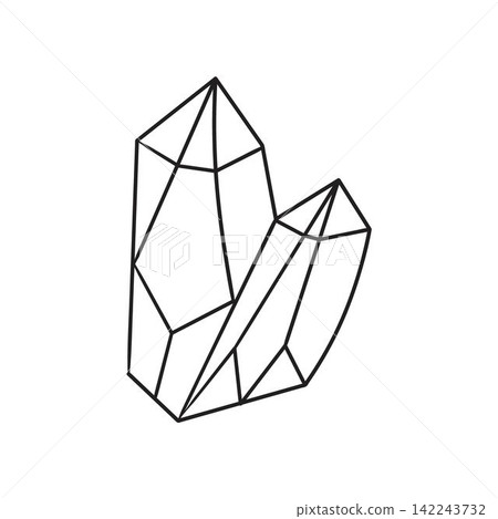 Diamond icon isolated on white 142243732