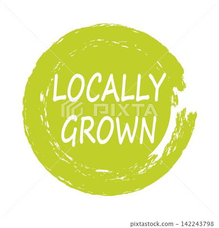 Locally grown food icon painted label vector Locally grown food icon painted label vector 142243798