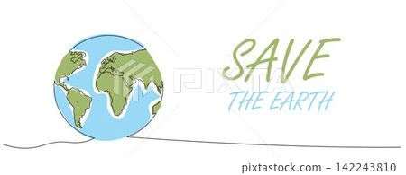One continuous line drawing of Earth globe.World map doodle line drawing. Earth map hand drawn symbol. Isolated on white background One continuous line drawing of Earth globe.World map doodle line drawing. Earth map hand drawn symbol. Isolated on white background 142243810