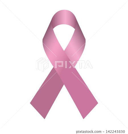 Realistic pink ribbon, breast cancer symbol Realistic pink ribbon, breast cancer symbol 142243830