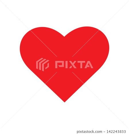 Red heart icon. Happy Valentines Day Red heart icon. Happy Valentines Day 142243833