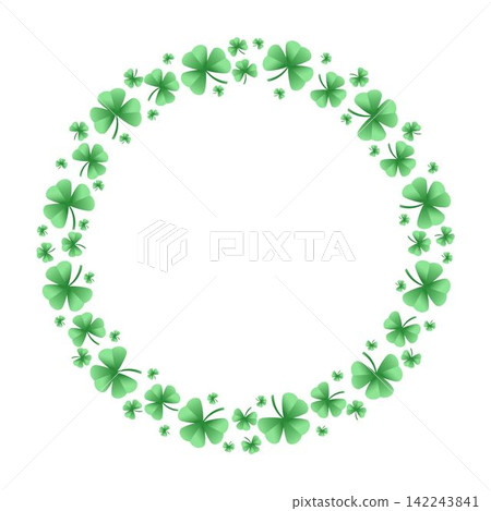Round frame with clover leaves Round frame with clover leaves 142243841