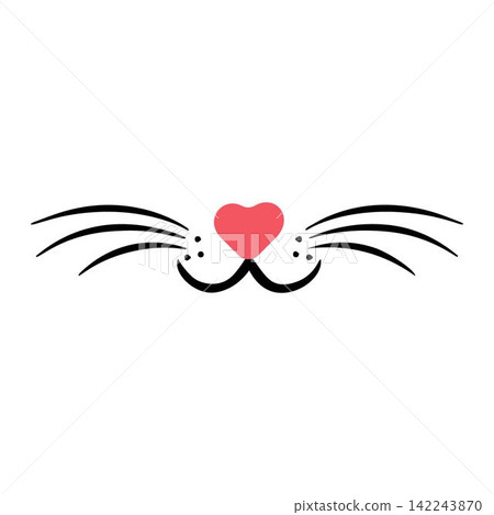 Vector flat cat nose Vector flat cat nose 142243870