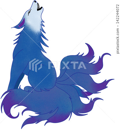 blue nine tailed fox blue nine tailed fox 142244072