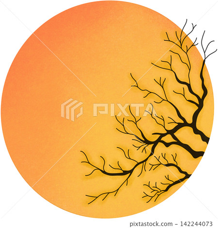 moon branch silhouette 142244073