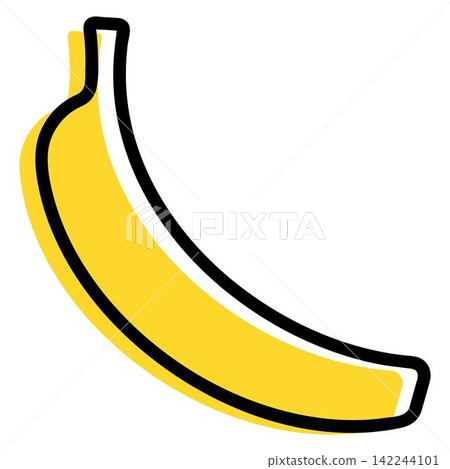 Banana icon on white background. Vector illustration 142244101