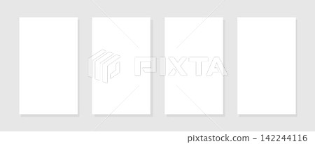 Blank white vertical banners Blank white vertical banners 142244116