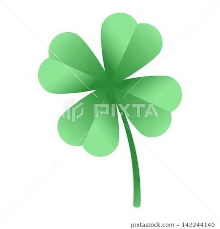 Clover.Lucky clover leaf, four isolated on white, for St. Patrick's Clover.Lucky clover leaf, four isolated on white, for St. Patrick's 142244140