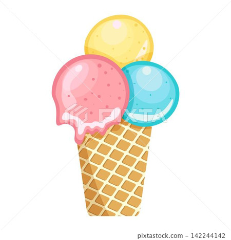 Colorful tasty isolated ice cream 142244142