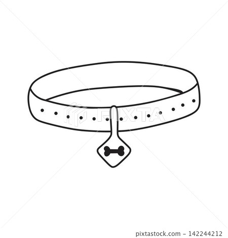 Hand drawn doodle cute Dog or Cat collar Hand drawn doodle cute Dog or Cat collar 142244212