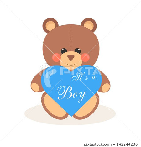 It's a boy lettering.Bear with love heart It's a boy lettering.Bear with love heart 142244236