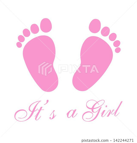 Pink Baby Shower Invite Greeting card Pink Baby Shower Invite Greeting card 142244271