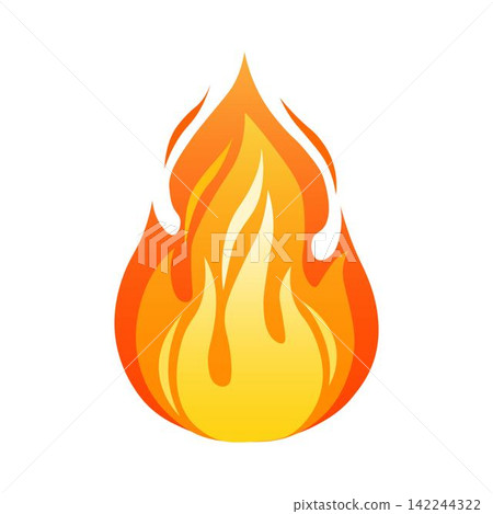 Vector illustration of camping fire. Vector illustration of camping fire. 142244322