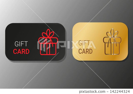 Vector of gift card for store customers. Vector of gift card for store customers. 142244324