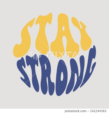 Stay Strong handwritten phrase in a circle shape Stay Strong handwritten phrase in a circle shape 142244363