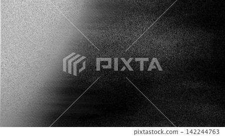 Abstract black and white background with diagonal halftone gradient and static noise texture, concept of retro technology Abstract black and white background with diagonal halftone gradient and static noise texture, concept of retro technology 142244763
