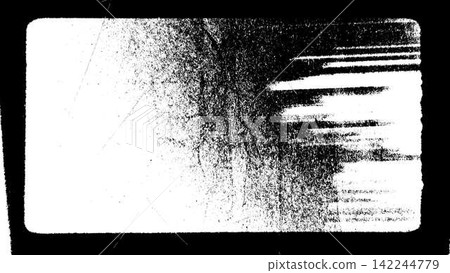 Grunge Distressed Film Frame Texture Overlay with Scratches and Noise Grunge Distressed Film Frame Texture Overlay with Scratches and Noise 142244779