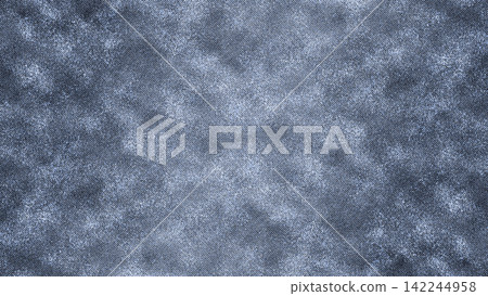 Blue distressed denim fabric texture with diagonal weave and faded white spots. Concept of vintage grunge background Blue distressed denim fabric texture with diagonal weave and faded white spots. Concept of vintage grunge background 142244958