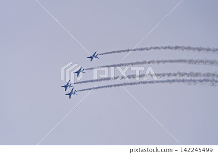 Blue Impulse aerobatic team training at Matsushima Air Base, Higashimatsushima City, Miyagi Prefecture Blue Impulse aerobatic team training at Matsushima Air Base, Higashimatsushima City, Miyagi Prefecture 142245499