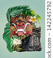 The collage on the theme of Bali, Indonesia. Tamples. Travel and vacation concept 142245792