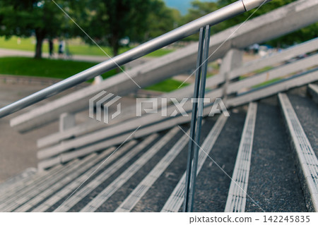 Exterior staircase made of sturdy concrete structure Exterior staircase made of sturdy concrete structure 142245835