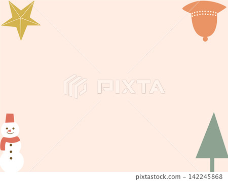 Christmas-themed Scandinavian-style frame illustration material Christmas-themed Scandinavian-style frame illustration material 142245868